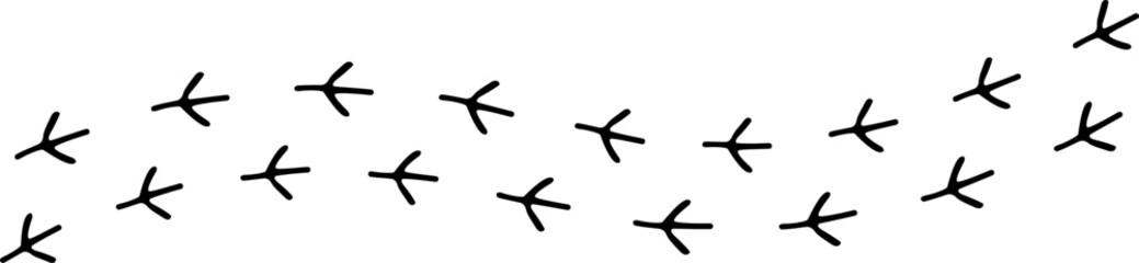 Paw vector foot trail print. Pattern animal tracks isolated on white background. Black silhouette of a paw print, isolated vector icon Illustration.