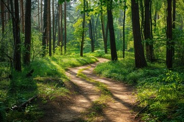 Summer forest vegetation outdoors woodland.