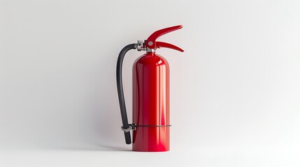 Fototapeta premium Fire extinguisher, simple background, white background, high resolution, professional photograph, sharp focus, stock photography, wide-angle lens, high quality sharp focus and clear light , high