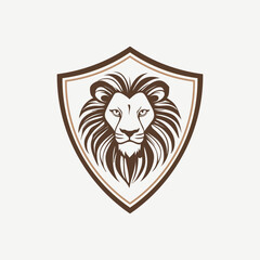 Lion head logo icon vector illustration
