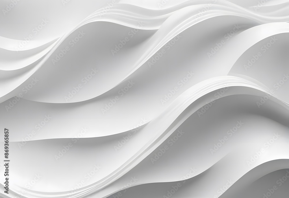 Poster abstract white and light gray wave modern soft luxury texture with smooth and clean vector subtle ba