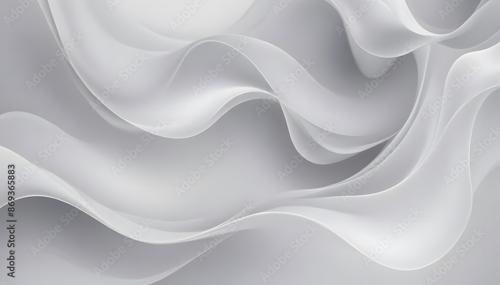 Poster abstract white and light gray wave modern soft luxury texture with smooth and clean vector subtle ba