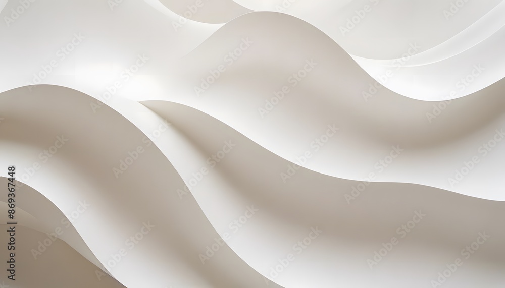 Poster abstract white paper wave background and abstract gradient and white wave curve lines banner backgro
