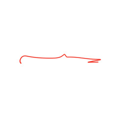 Red pencil stroke