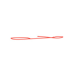 Red pencil stroke