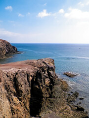 Cliffs near Papagayo Beach. Lanzarote Island.