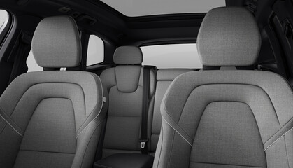 Modern car seats interior detail	