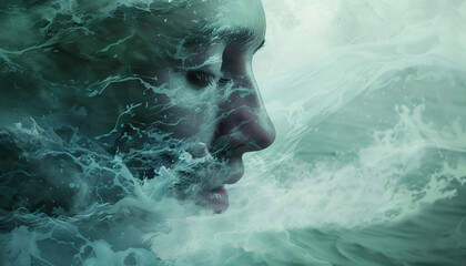 Borderline personality disorder is a stormy sea: Picture a person navigating a stormy sea, symbolizing the turbulent and intense emotions of BPD