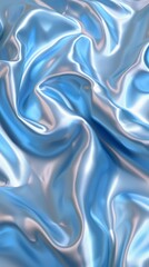 Obraz premium Glossy Satin Textile Close-up: Shimmering Light Blue