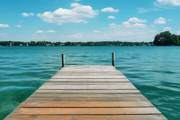 Obraz premium Dock outdoors horizon nature.