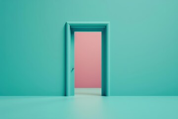 Abstract illustration of an unfilled poster frame, with copy space