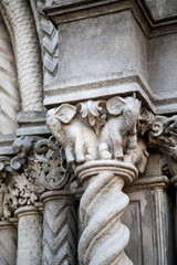 Column detail at the church