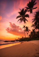 sunset on the beach