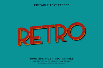 Text effect Retro editable vector, vintage retro style