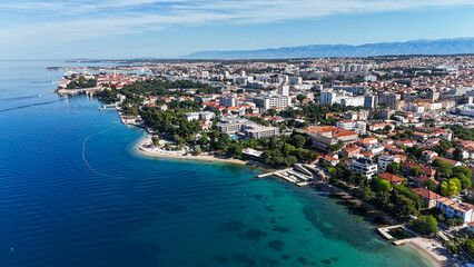 Zadar Croatia Aerial Drone view adriatic balkans