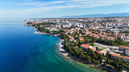Zadar Croatia Aerial Drone view adriatic balkans