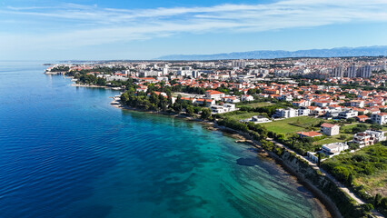 Zadar Croatia Aerial Drone view adriatic balkans