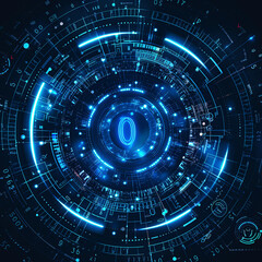 abstract background technology blue circle