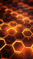 Background with hexagons. Digital honeycomb texture.