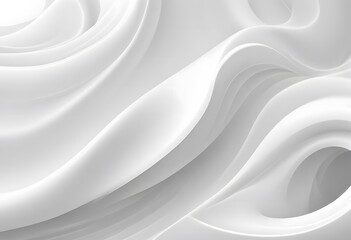 Obraz premium Abstract white wave lines background with copy space. Smooth elegant white waves surface