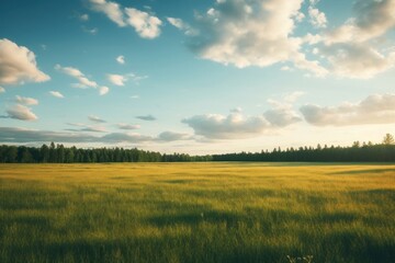 Obraz premium Meadow landscape grassland outdoors.