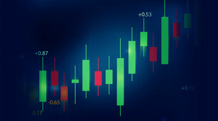 Graph illustration background image with business plan and financial and investment strategy concepts.