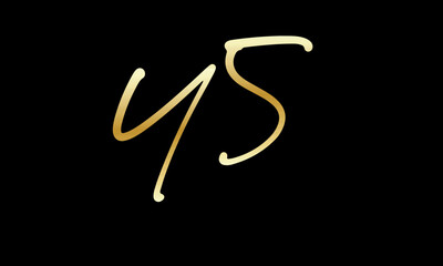  Number Gold Casual Modern Logo