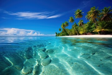 Fototapeta premium Tropical summer beach nature landscape outdoors.