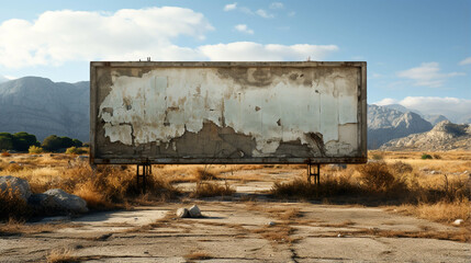 Empty billboard on street side