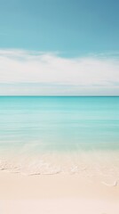 Fototapeta premium White beach and calm sea outdoors horizon nature.