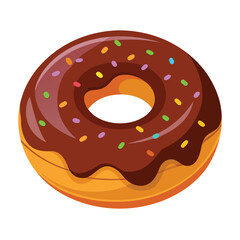 illustration of sweet chocolate donut 