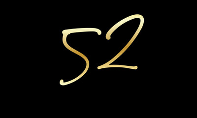  Number Gold Casual Modern Logo