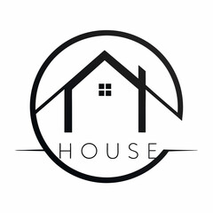       House logo vector art illustration.
