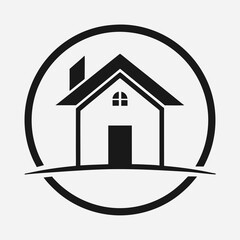       House logo vector art illustration.
