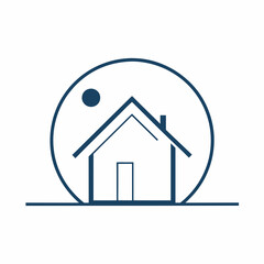       House logo vector art illustration.

