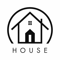       House logo vector art illustration.
