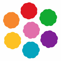 A group of vibrant circular shapes set against a plain white backdrop
