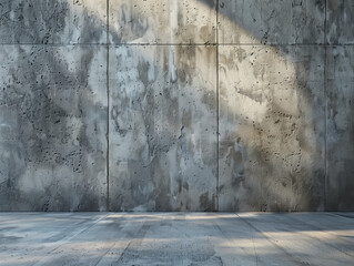 Fototapeta premium Abstract Concrete Wall and Floor, Industrial Urban Texture, Grey Tones, with Copy Space