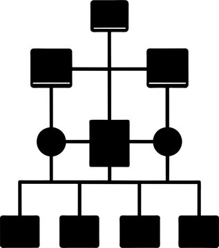 silhouette of a flowchart