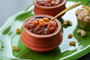 Tirunelveli Halwa India sweet for Diwali Pongal festival made with wheat flour and ghee a famous South Indian Sweet 