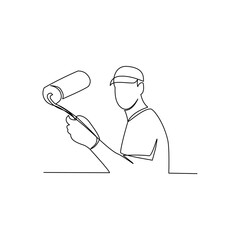 Decorator drawn in line art style © Nataliia