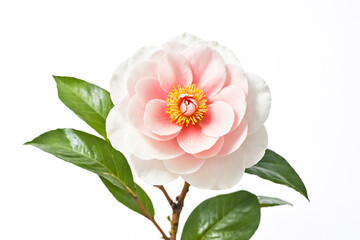 Close-up of a Pink Camellia Flower