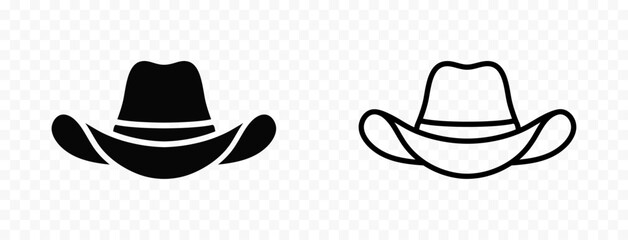 Cowboy hat. Easy editable vector design.