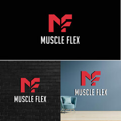 Muscle Flex 05,  logo design, minimalist logo, unique logo, logo maker, creative logo, brand identity	