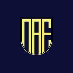 naf letter logo design