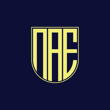 nae letter logo design