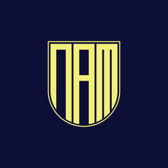 nam letter logo design