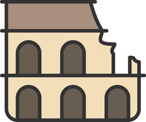 Colosseum line icon