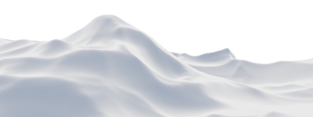 3D snow mountain. White terrain. © Kavik