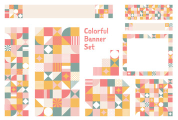 バナーセット_幾何学模様